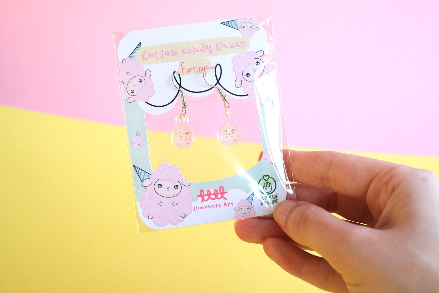 Pink Sheep Earrings