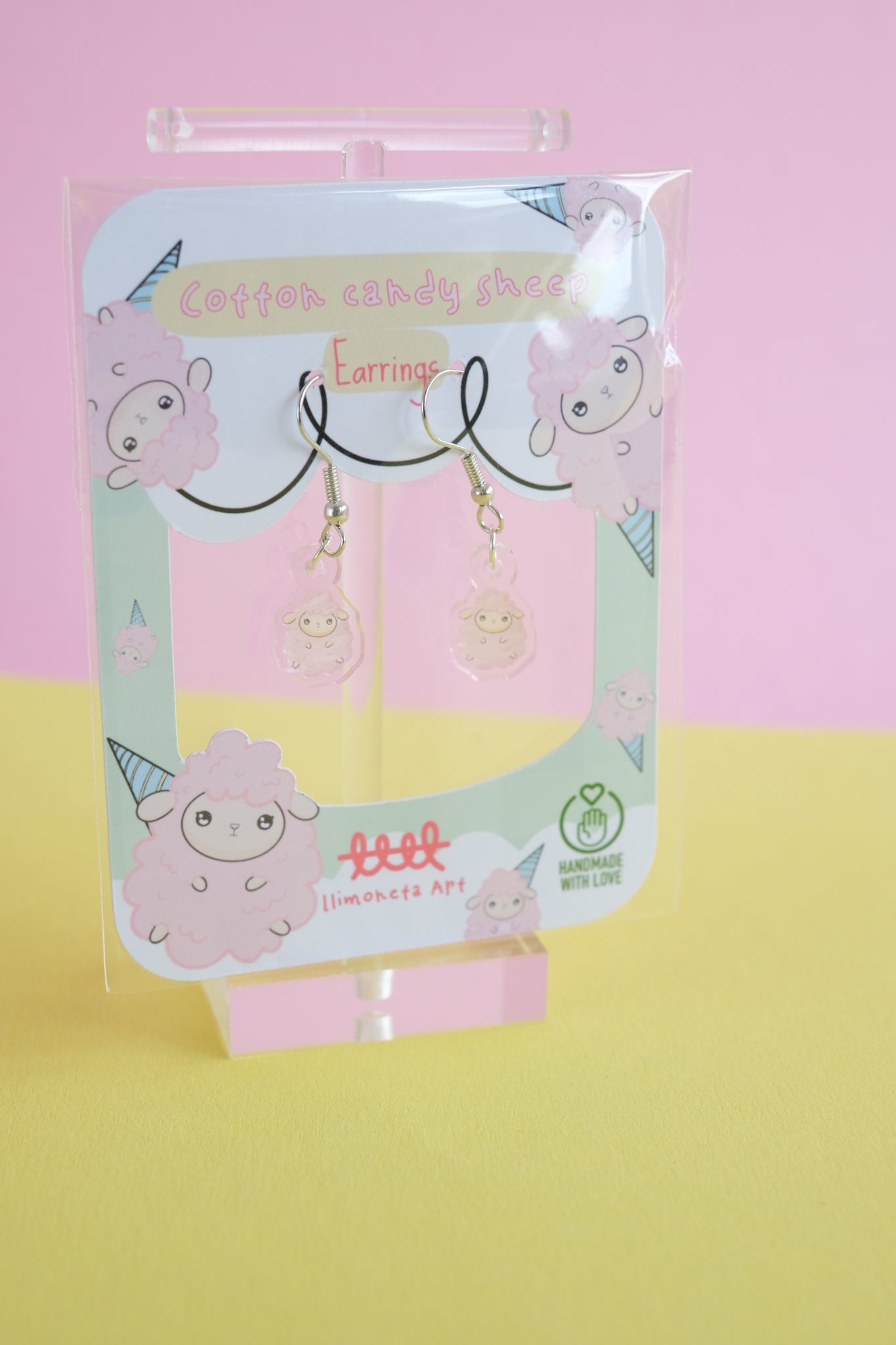 Pink Sheep Earrings