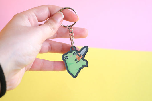 Angry Frog Keychain