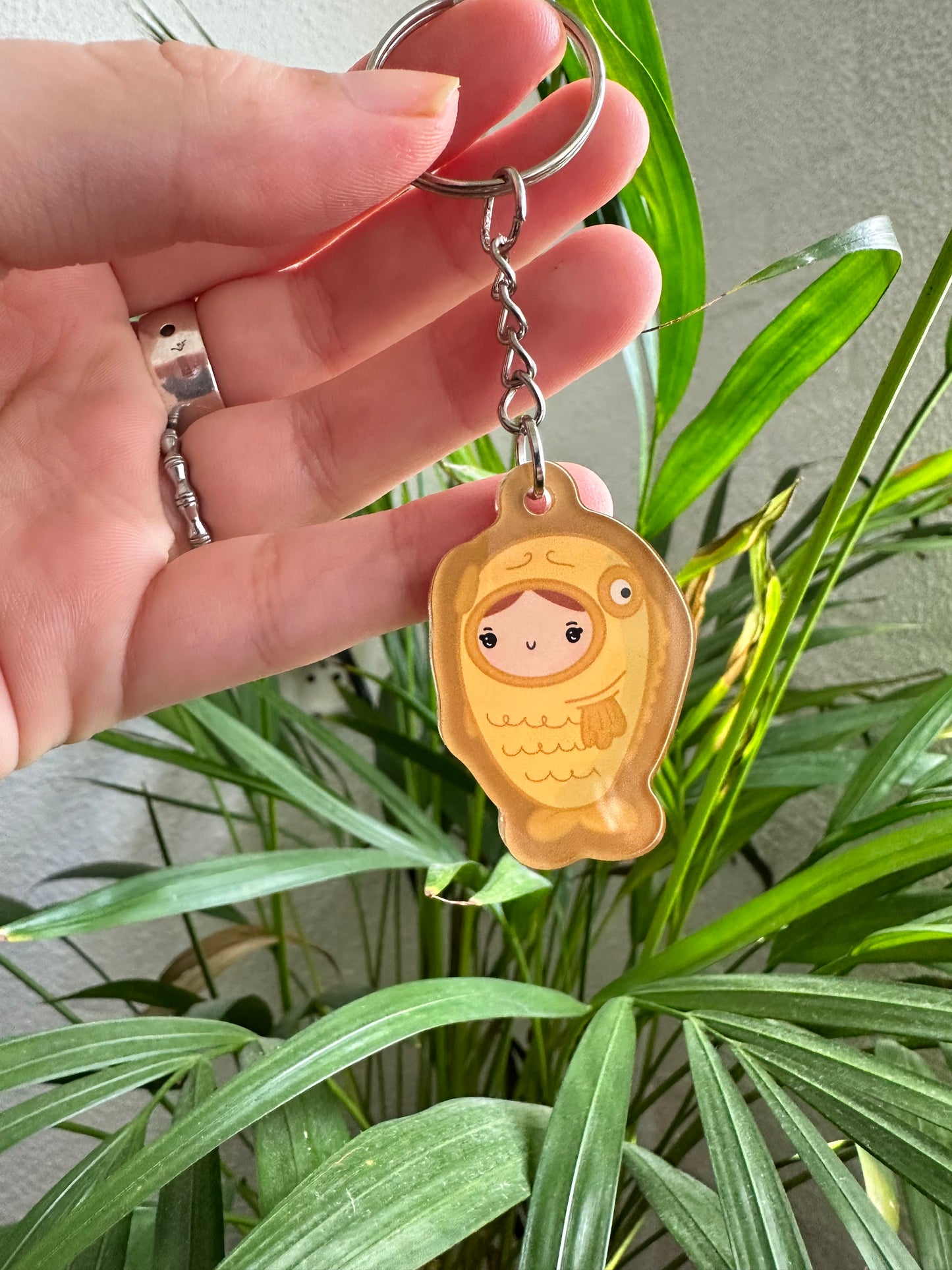 Taiyaki Fish Girl Keychain