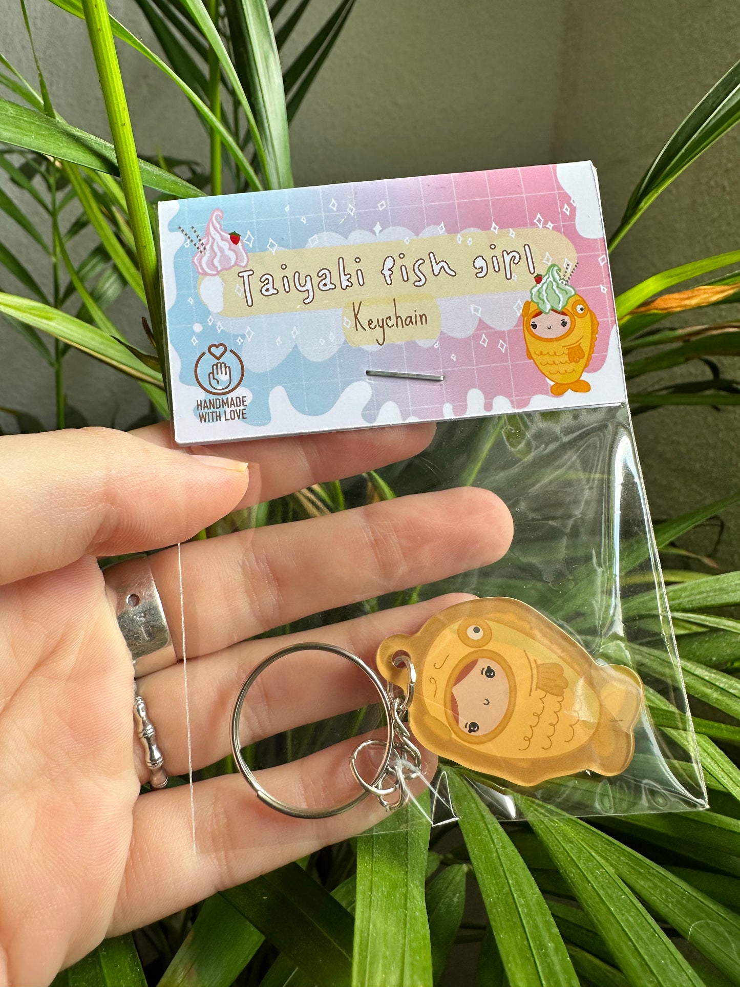 Taiyaki Fish Girl Keychain