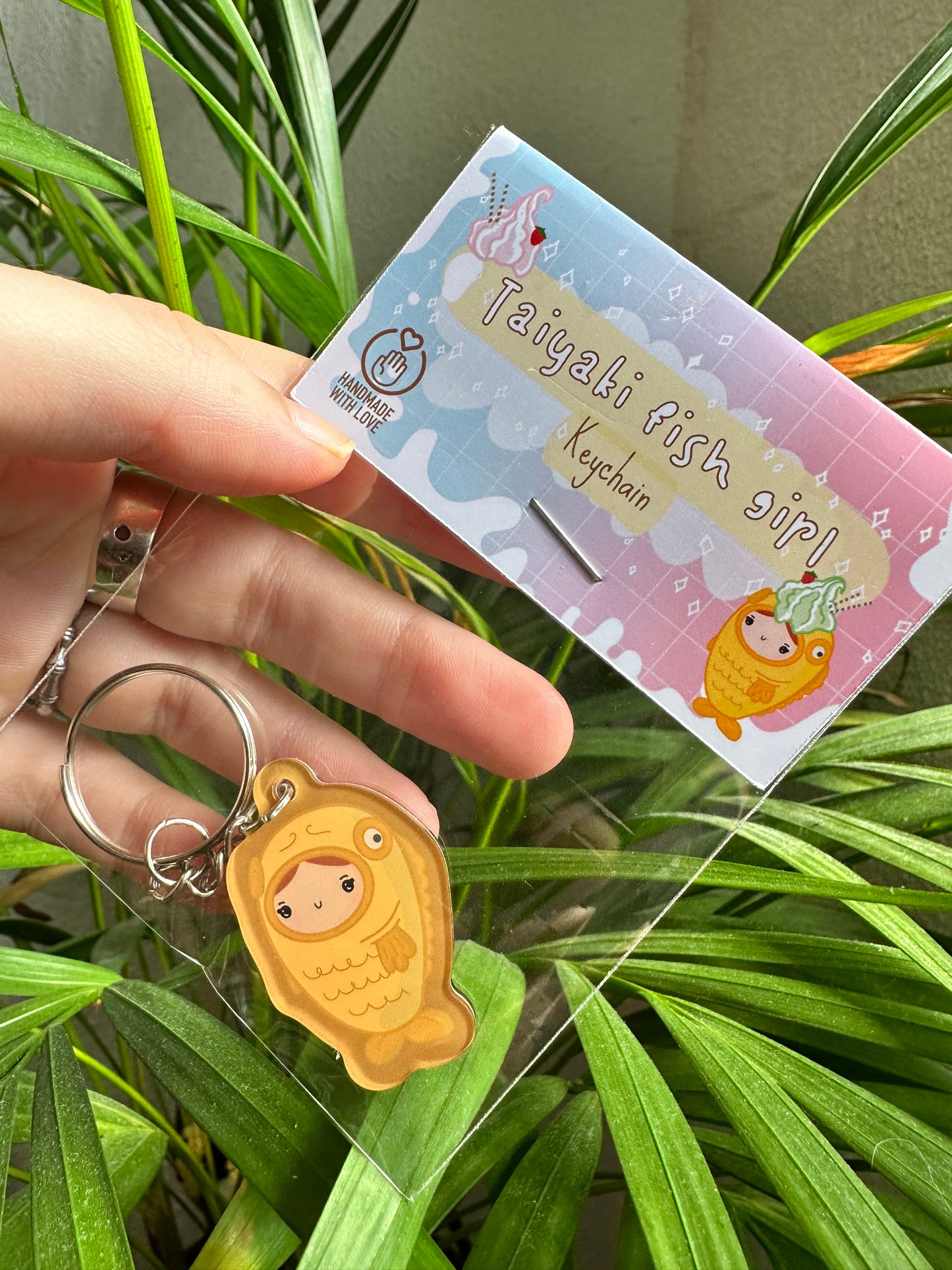 Taiyaki Fish Girl Keychain