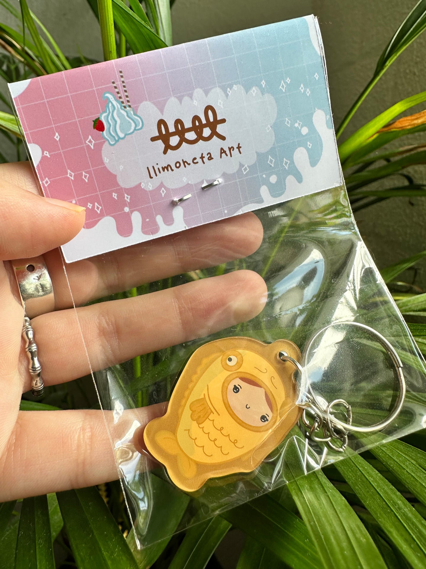 Taiyaki Fish Girl Keychain