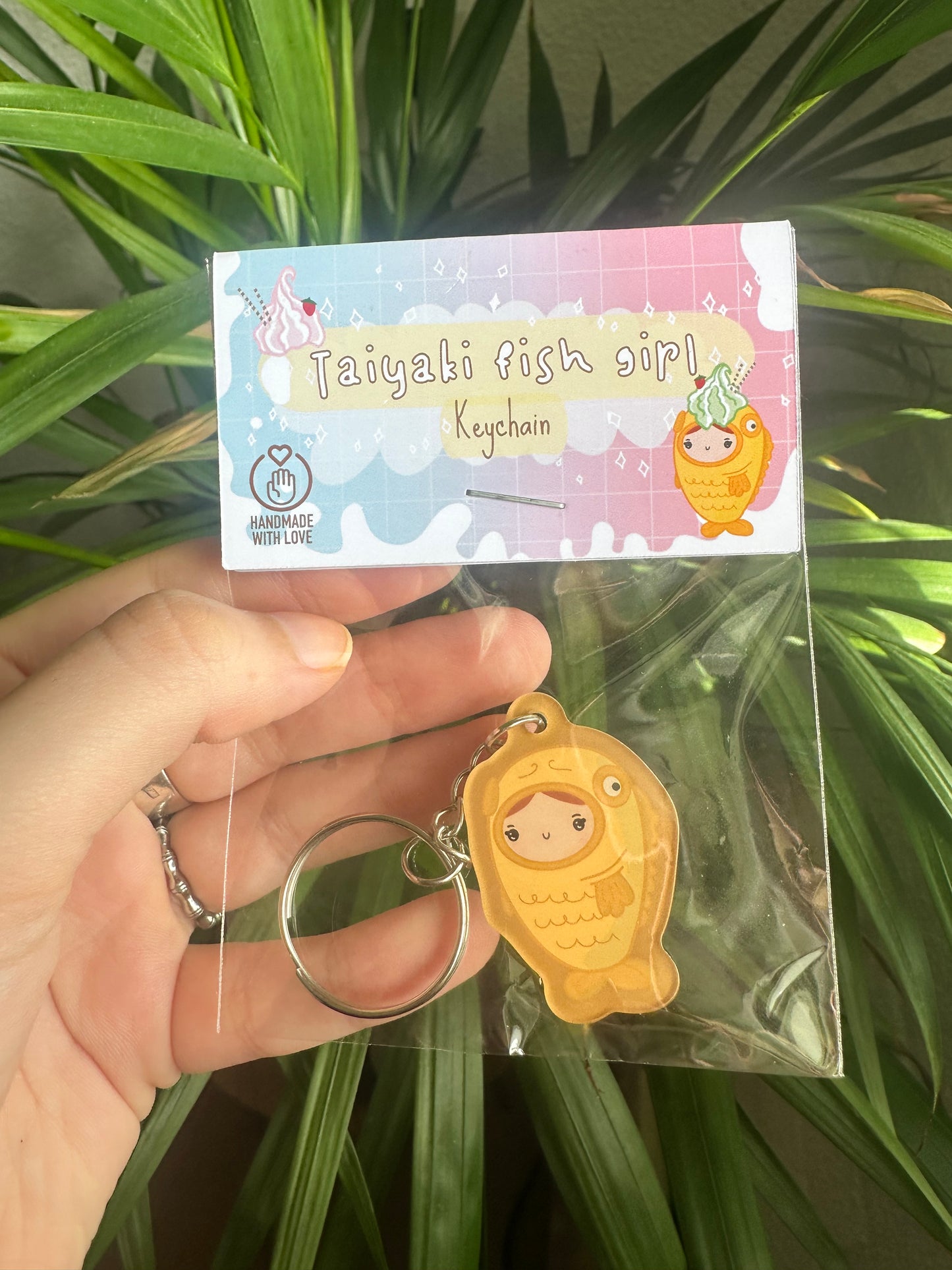 Taiyaki Fish Girl Keychain