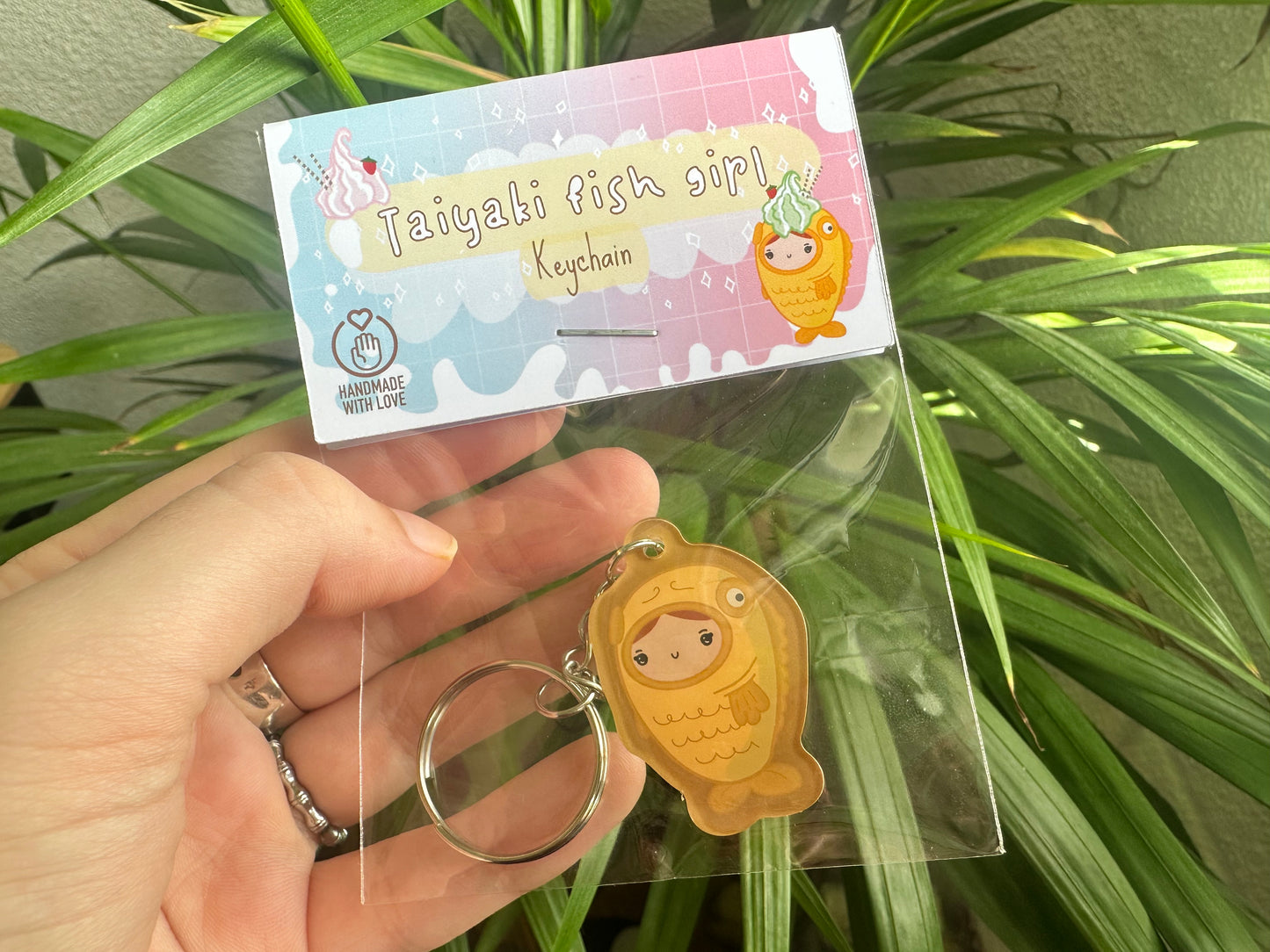 Taiyaki Fish Girl Keychain