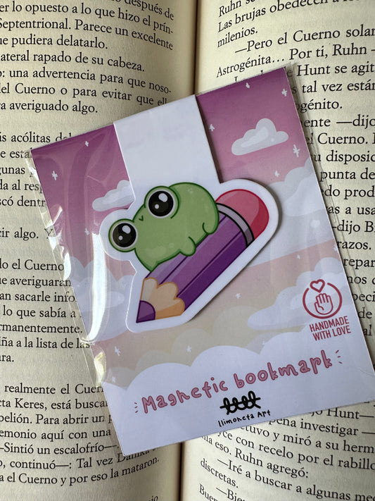 Frog Pencil Magnetic Bookmark