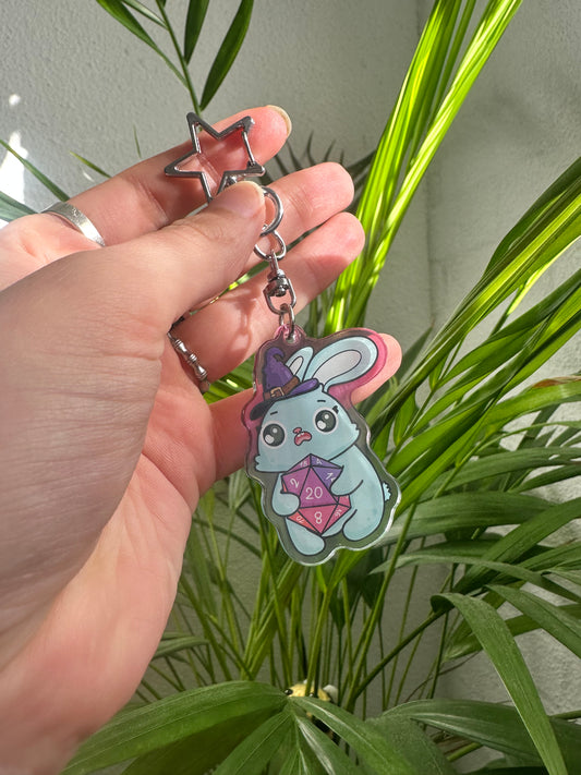 Bunny with Dice Keychain