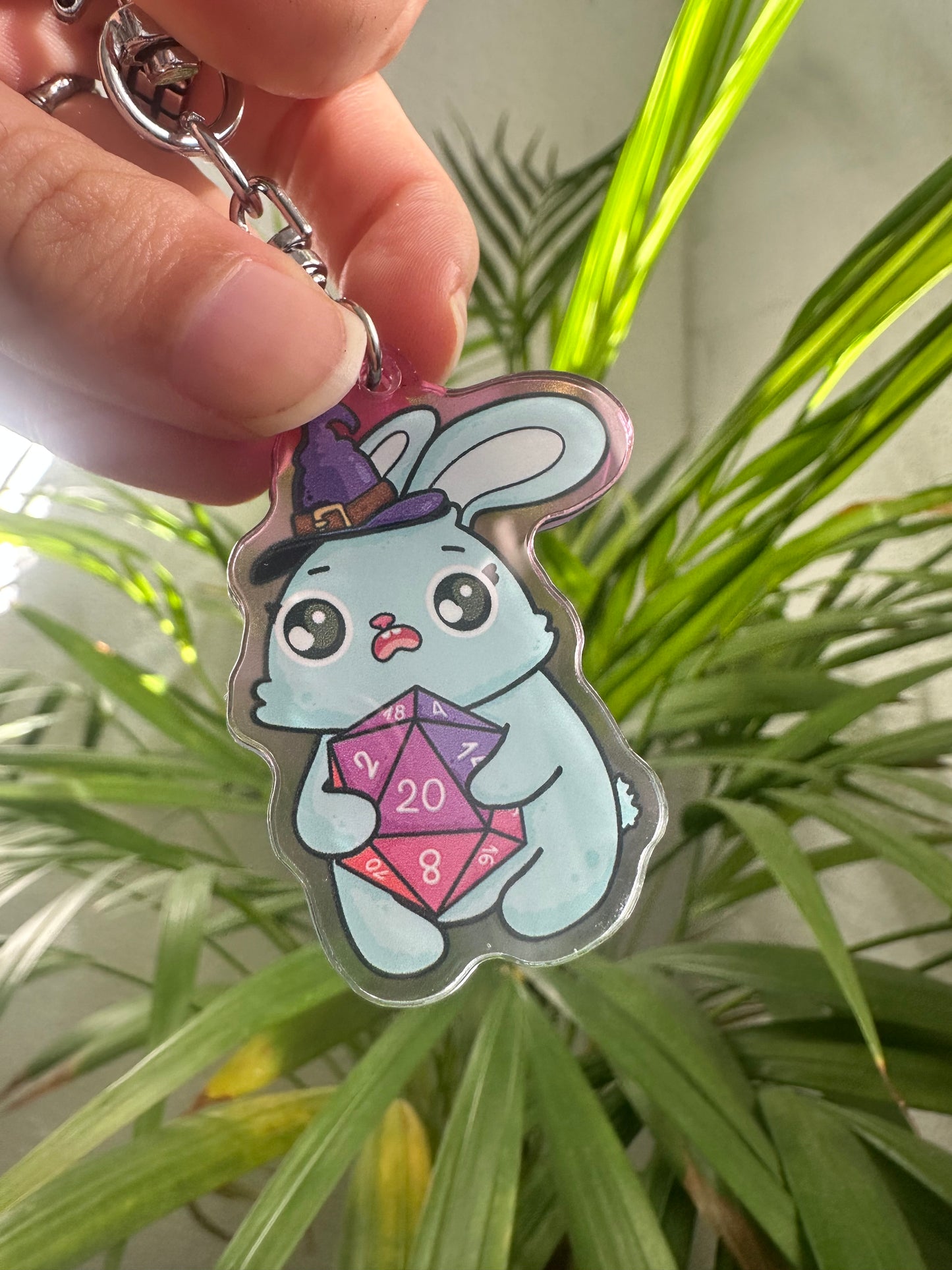 Bunny with Dice Keychain