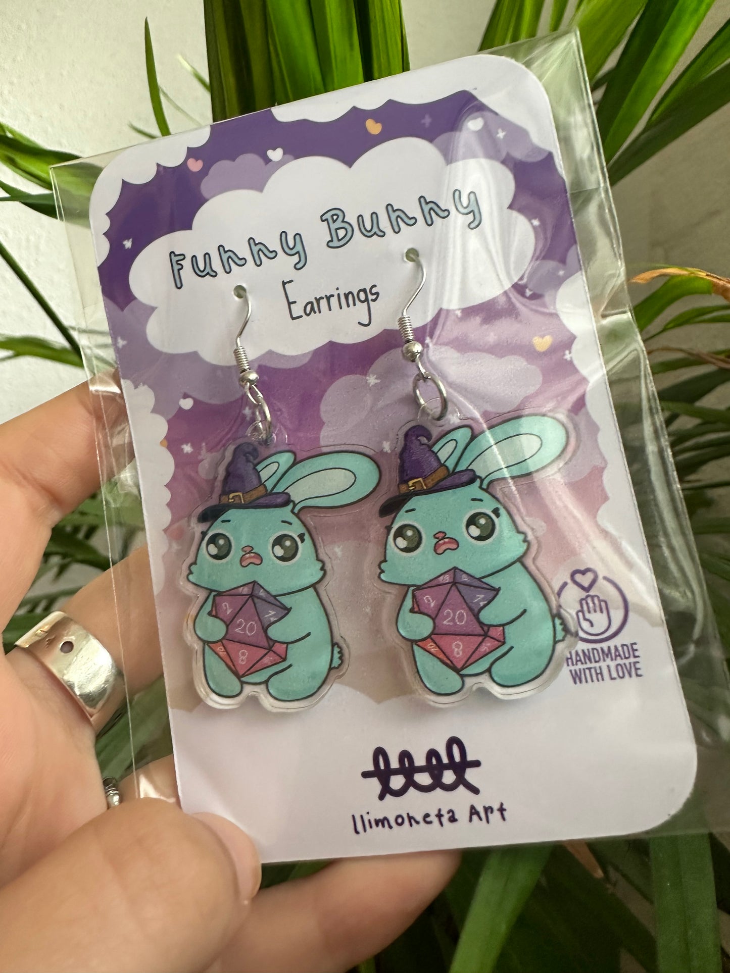 Bunny With Dice Earrings Limited Edition