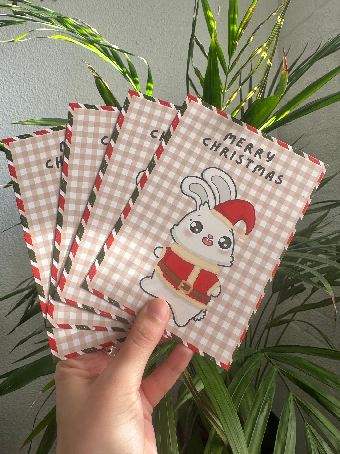 Christmas Bunny Post Cards Pack (x5)