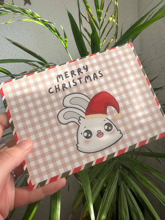 Christmas Bunny Head Post Cards Pack (x5)