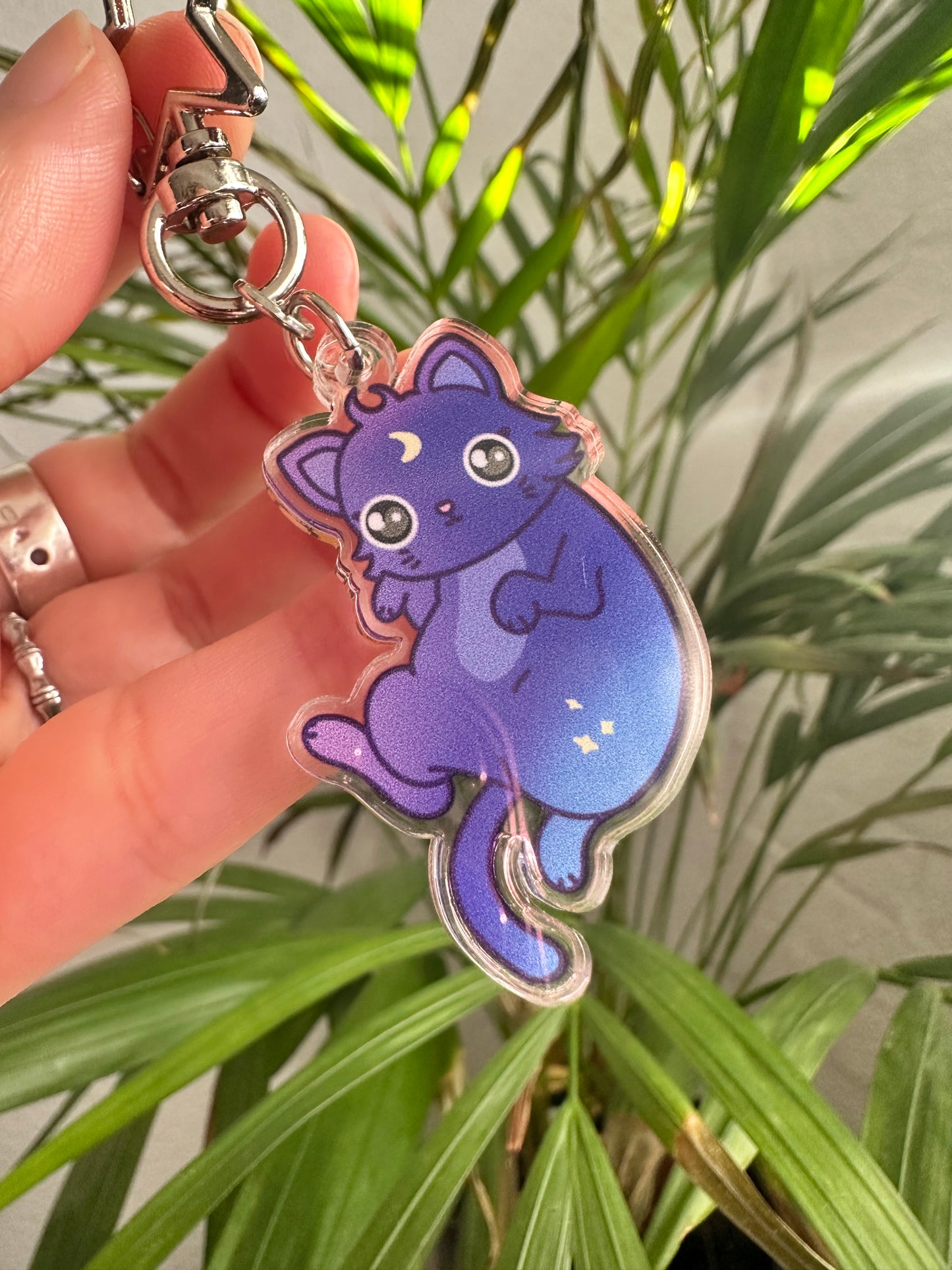 Reversible Cat Keychain